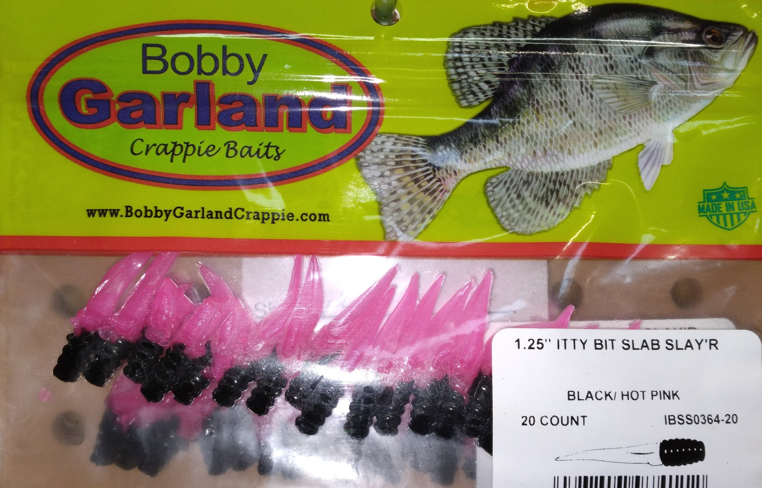 IBSS0364 1.25 Bobby Garland Itty Bitty Slab Slay'r Black Hot Pink
