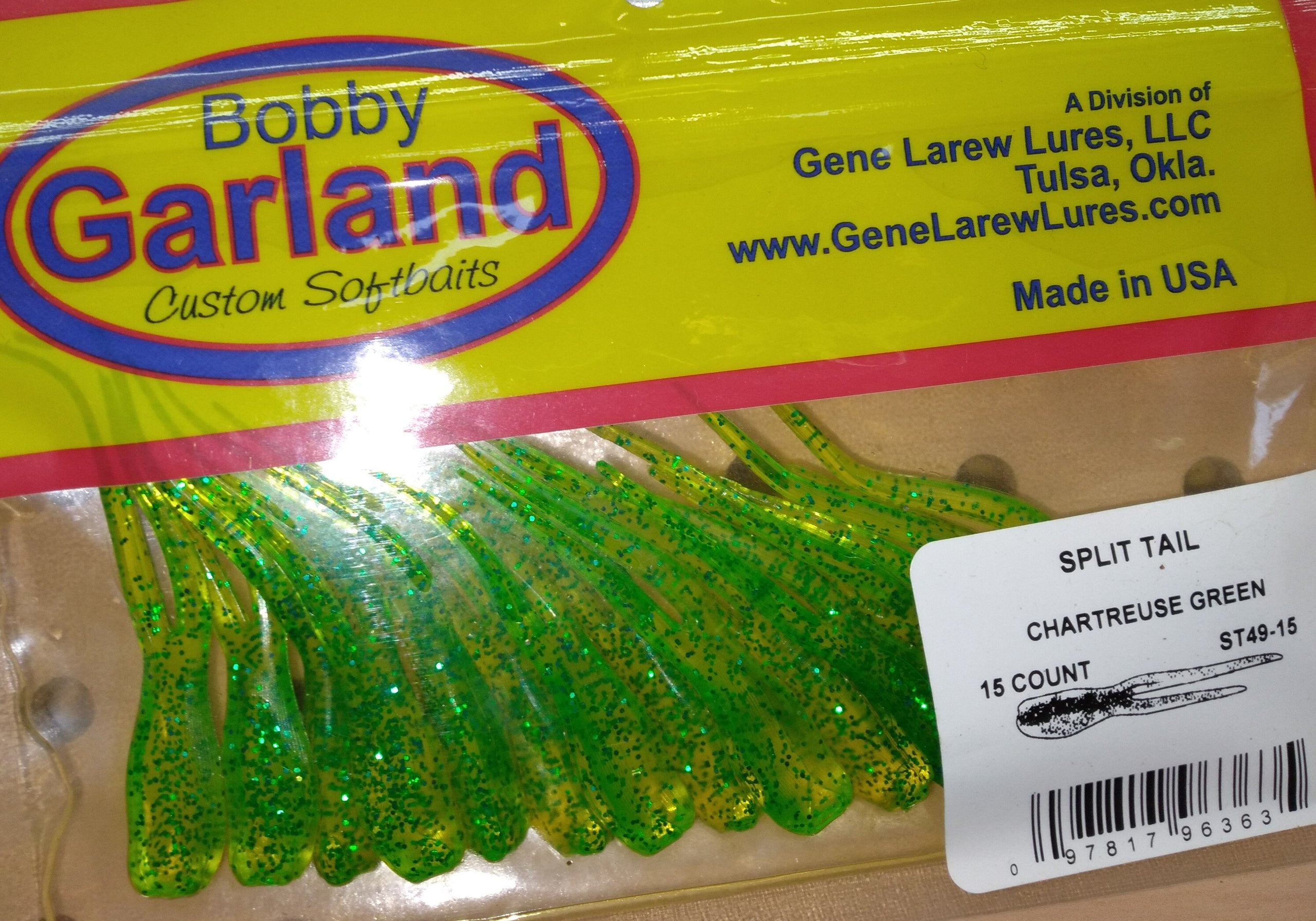 ST49 2 Bobby Garland Split Tail Chartreuse